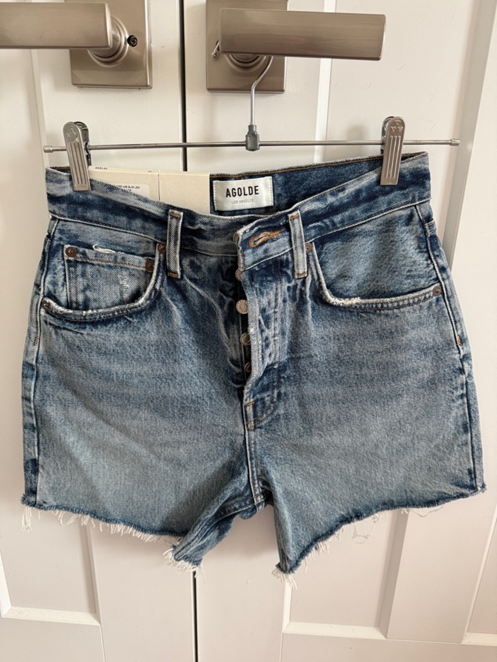NWT AGOLDE Riley Shorts - Wash: Outsider - Size 24
